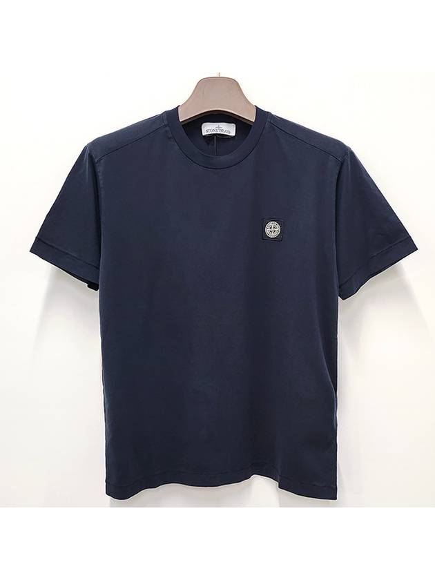 Logo Patch Short Sleeve T-Shirt Black - STONE ISLAND - BALAAN 7