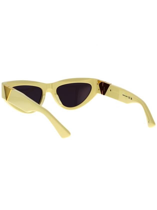 Eyewear Logo Temple Cat Eye Sunglasses Yellow - BOTTEGA VENETA - BALAAN 5