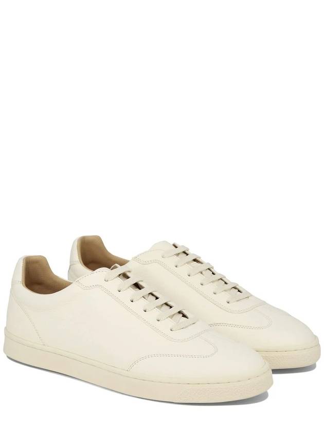 Deerskin Trainers Latex Sole Low Top Sneakers White - BRUNELLO CUCINELLI - BALAAN 6