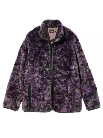 Uneven Printed Fur Jacket PurpleGreen LQ101 Uneven Printed Fur Jacket - NEEDLES - BALAAN 1