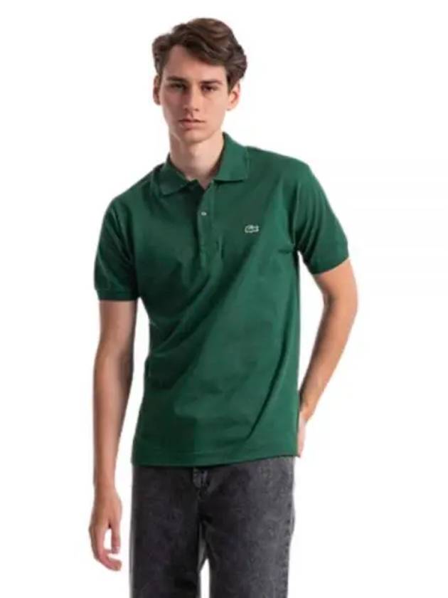 Men's Logo Classic Fit Cotton Short Sleeve Polo Shirt Green - LACOSTE - BALAAN 2