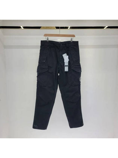 Men's Stretch Denim Cargo Pants Black 518208 - CP COMPANY - BALAAN 1