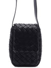 Vertical Cobble Mini Leather Cross Bag Black - BOTTEGA VENETA - BALAAN 3