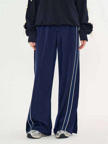 MET slit wide slacks navy - METAPHER - BALAAN 1