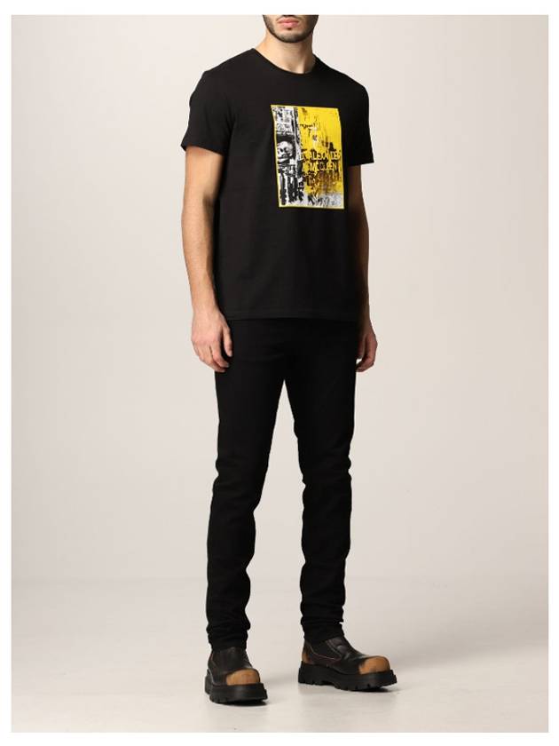 Print Short Sleeve T-Shirt Black - ALEXANDER MCQUEEN - BALAAN 5