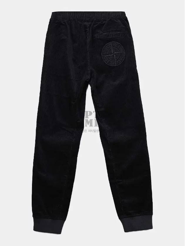 Kids Corduroy Jogger Pants Black 731662445 V0029 - STONE ISLAND - BALAAN 2