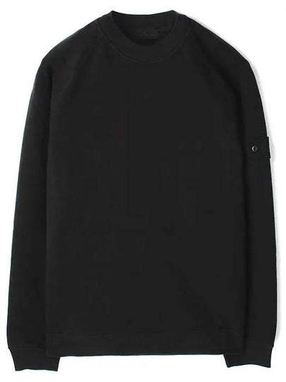 Logo Patch Stretch Cotton Hoodie Black - STONE ISLAND - BALAAN 2