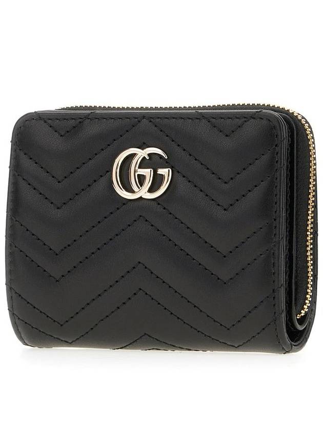 GG Marmont Zip Half Wallet Black - GUCCI - BALAAN 3