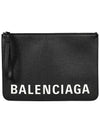 Logo Strap Clutch Bag Black - BALENCIAGA - BALAAN.