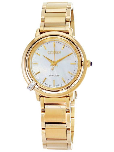 Citizen L Eco-Drive Mother of Pearl Dial Ladies Watch EM1092-64D - CITIZEN - BALAAN 1