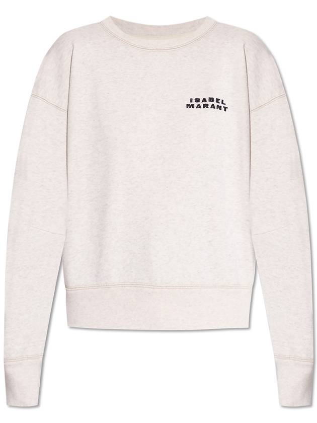 Isabel Marant Sweatshirt With Shad Logo, Women's, Cream - ISABEL MARANT - BALAAN 1