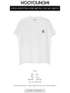 W233TS07701W WYM Patch Black Back Logo Cotton Round Short Sleeve TShirt White Men's TShirt TR - WOOYOUNGMI - BALAAN 2