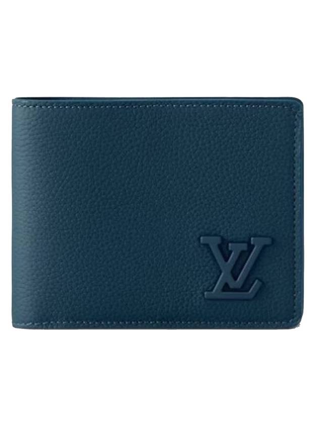 Logo Multiple Calfskin Half Wallet Blue - LOUIS VUITTON - BALAAN 1