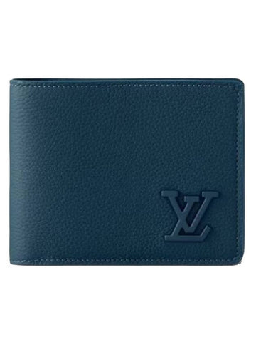 Logo Multiple Calfskin Half Wallet Blue - LOUIS VUITTON - BALAAN 1