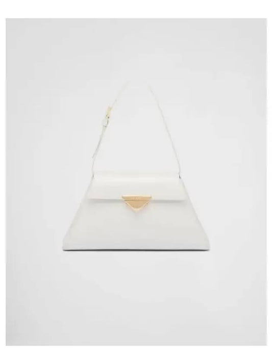 Medium Brushed Leather Hand Shoulder Bag White - PRADA - BALAAN 2