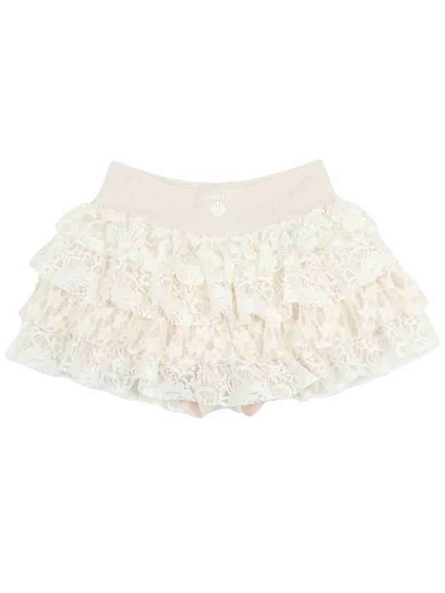 24 Bella Lace Cancan Skirt Pants_Ivory - VIBEREEN - BALAAN 9