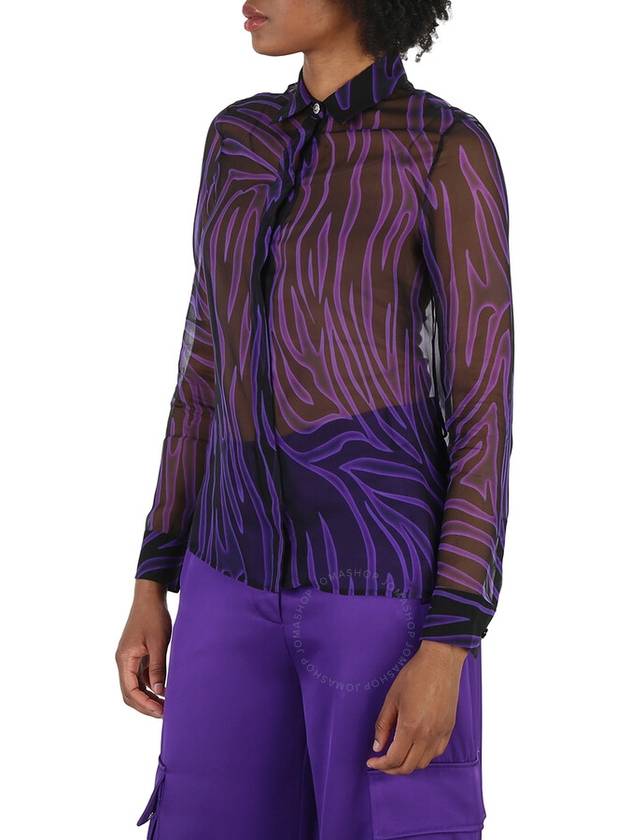 Shirt 23P10082281A07273 5BA60 ZEBRA VIOLET - VERSACE - BALAAN 3