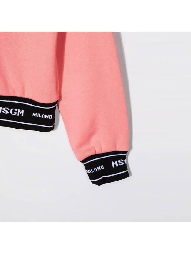 Kids Logo Waistband Hoodie Pink MS027708 077 - MSGM - BALAAN 4