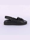 Interlocking G Leather Sandals Black - GUCCI - BALAAN 3