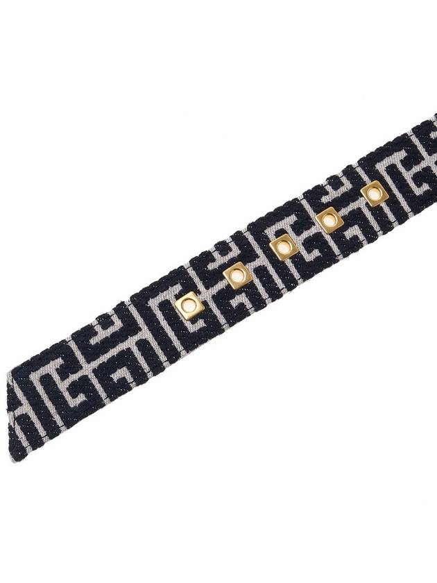 Jacquard Fabric Belt Black - BALMAIN - BALAAN 9