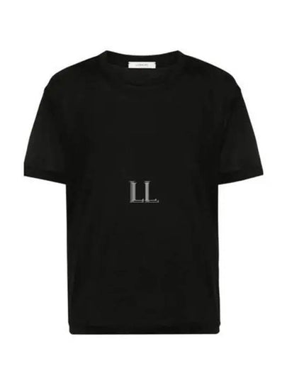 Silk Short Sleeve T-Shirt Black - LEMAIRE - BALAAN 2