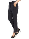 Weekend Women's Lana Rana Canvas Slacks Navy - MAX MARA - BALAAN.