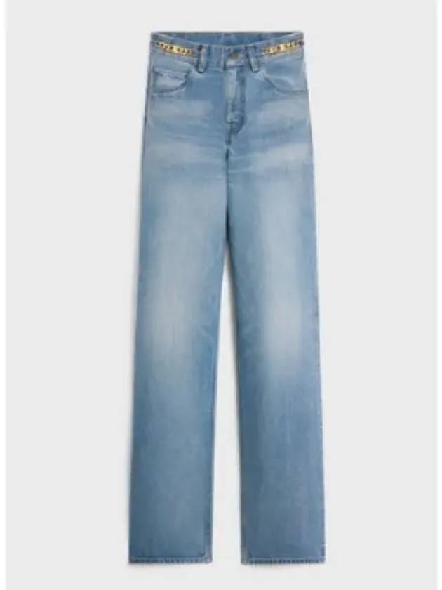 Kitty Pismo Wash Denim Straight Jeans Blue - CELINE - BALAAN 2