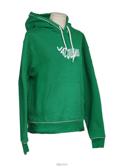 Jacquemus Le Sweatshirt Beige Wave Logo Hood Green 74490 - JACQUEMUS - BALAAN 2