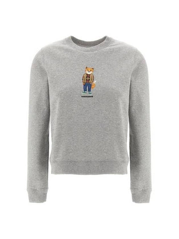 Women's Dress Fox Printing Sweatshirt Grey - MAISON KITSUNE - BALAAN 1