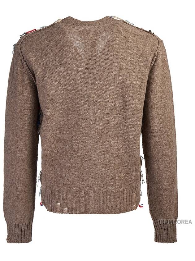 Destroyed Stitch Cardigan Brown - MAISON MARGIELA - BALAAN 4