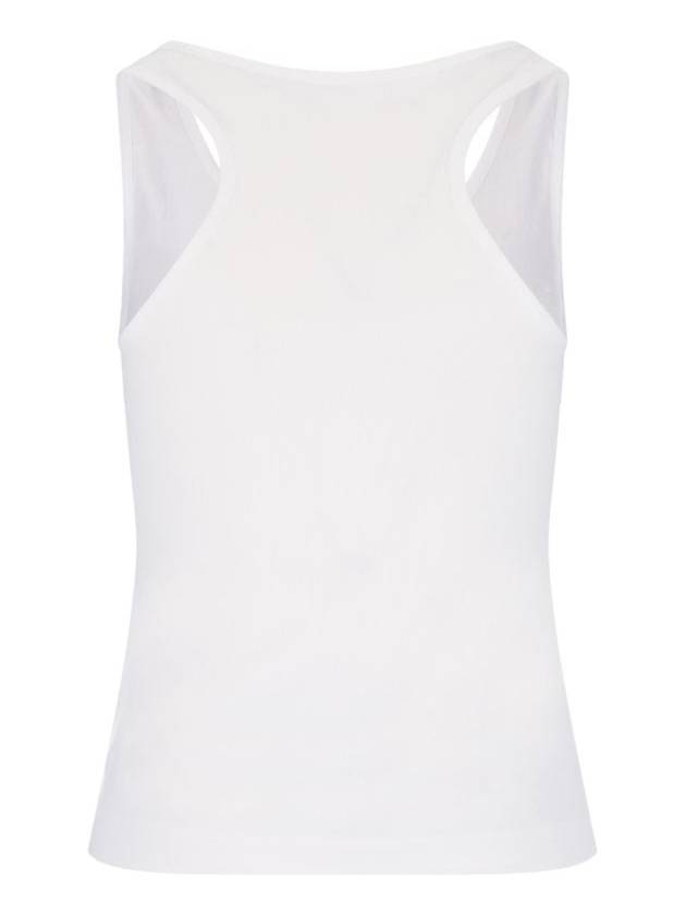 23 fw White Black Cotton Tank Top PWAC020F23FAB0010110 B0481013933 - PALM ANGELS - BALAAN 3