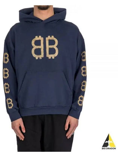 Crypto Medium Fit Hoodie Blue - BALENCIAGA - BALAAN 2