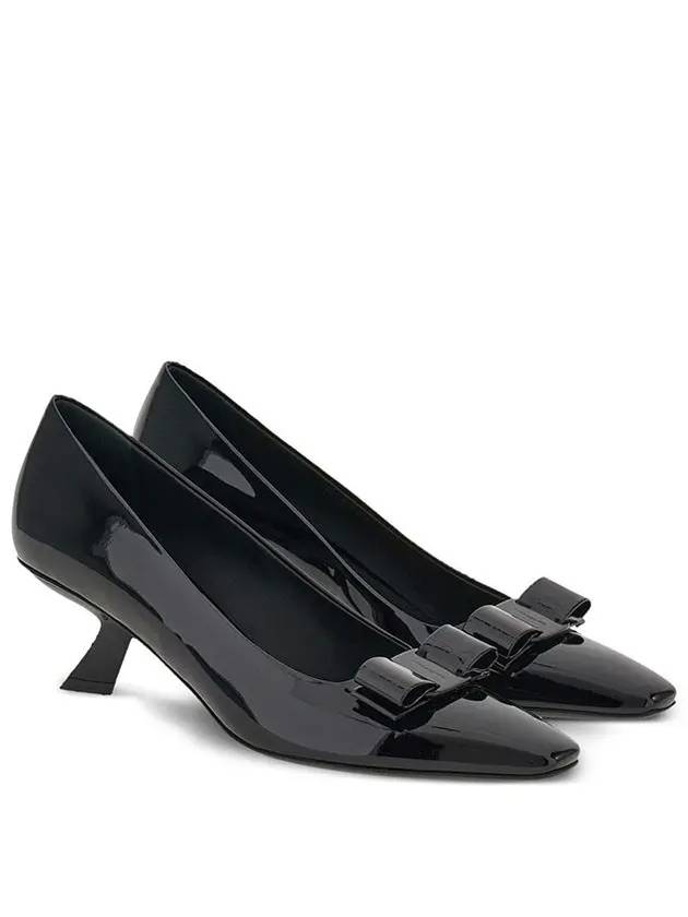 Vara Bow Leather Pumps Black - SALVATORE FERRAGAMO - BALAAN 2