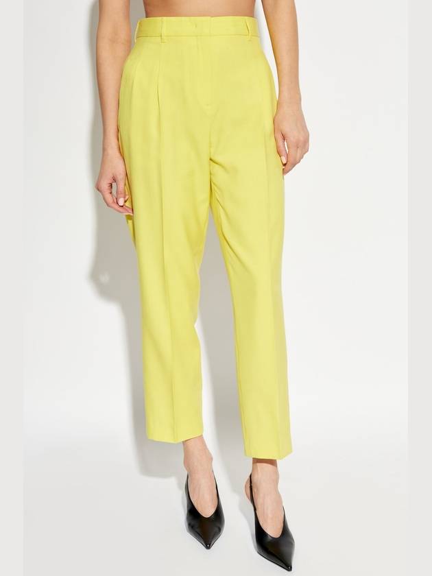 PS Paul Smith Wool Trousers With Crease, Women's, Yellow - PAUL SMITH - BALAAN 3