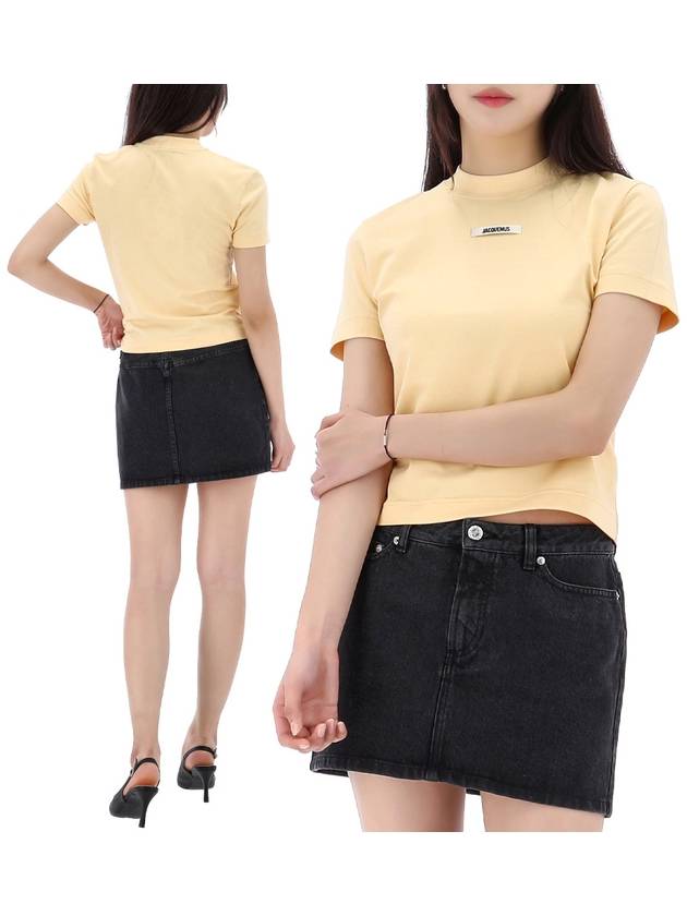 Le Gros Grain Short Sleeve T-Shirt Yellow - JACQUEMUS - BALAAN 2