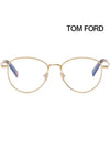 Blue light blocking glasses frame TF5749B 030 gold fashion - TOM FORD - BALAAN 3