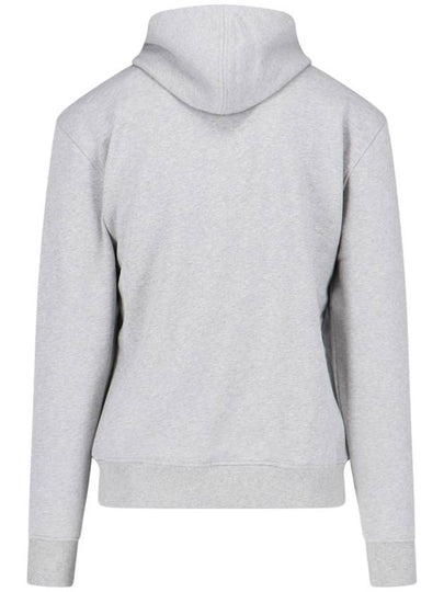 Classic Logo Print Hoodie Grey - AMI - BALAAN 2