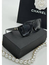 CC logo sunglasses triple pearl Asian fit black gold A71494 - CHANEL - BALAAN 3