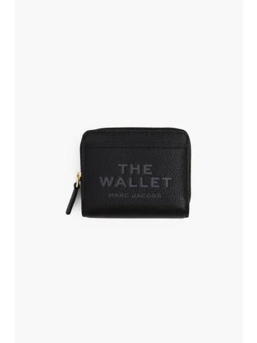 Leather The Mini Compact Wallet Black MBACA24004BKX - MARC JACOBS - BALAAN 1