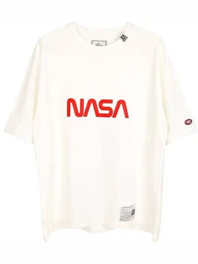 White NASA Print T Shirt A12TS662 1210316 - MIHARA YASUHIRO - BALAAN 1