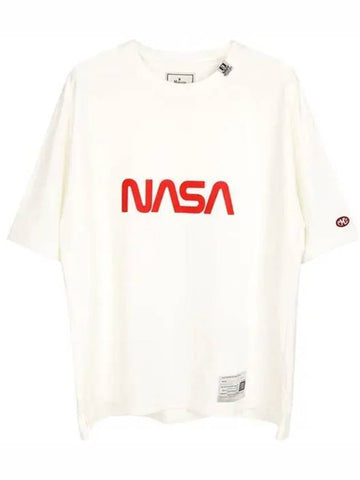 White NASA Print T Shirt A12TS662 1210316 - MIHARA YASUHIRO - BALAAN 1