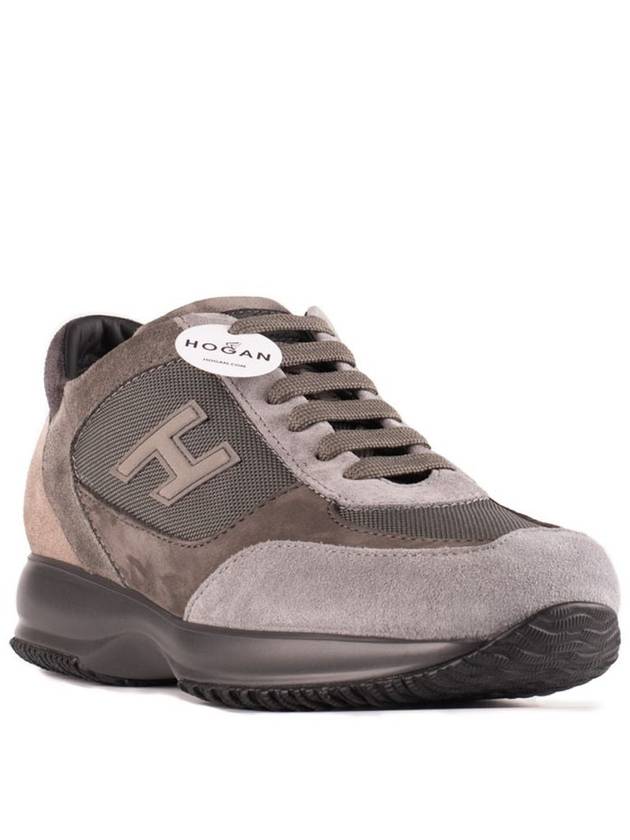 interactive lace-up low-top sneakers gray - HOGAN - BALAAN 4