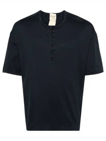 Serafino Short Sleeve T-Shirt Navy - TEN C - BALAAN 2