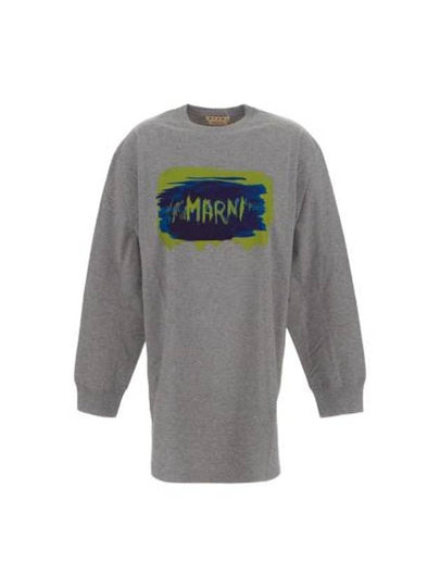 Logo Long Sleeve T-Shirt Grey - MARNI - BALAAN 2