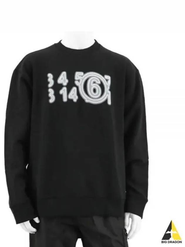 Number Logo Cotton Sweatshirt Black - MAISON MARGIELA - BALAAN 2