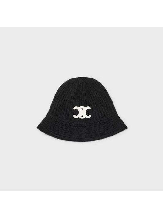 Seamless Cashmere Bucket Hat Black - CELINE - BALAAN 2