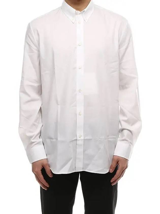 Bag Logo Over Long Sleeve Shirt White - GIVENCHY - BALAAN.