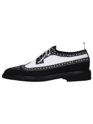 Trompe L Eil Micro Sole Long Wing Loafers Black White Shoes - THOM BROWNE - BALAAN 1