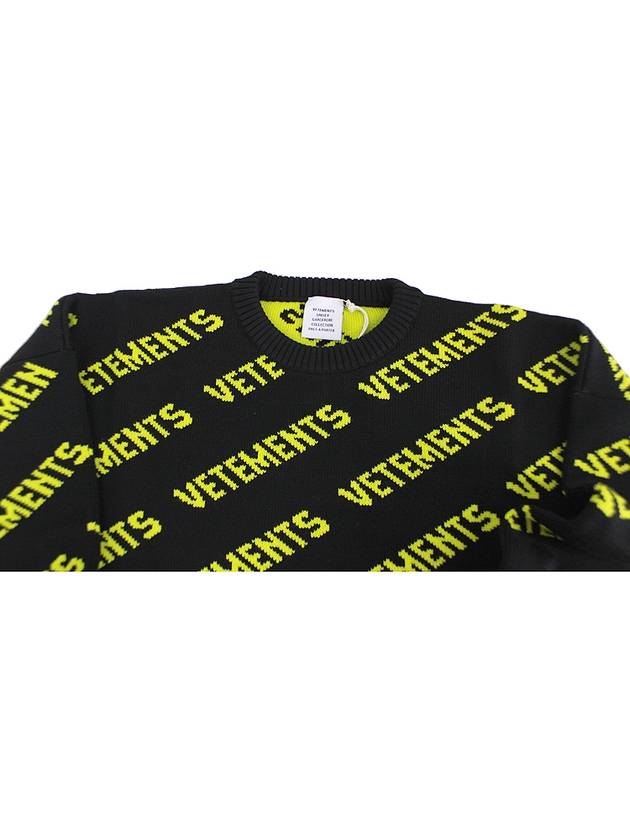 Monogram Logo Knit Top Black - VETEMENTS - BALAAN 8