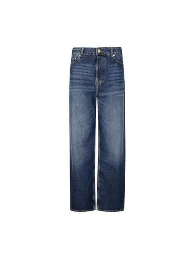 Izey Straight Leg Jeans Dark Blue Vintage - GANNI - BALAAN 2